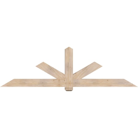 Ekena Millwork Kennewick Smooth Timber Gable Bracket, Douglas Fir, 96"W x 28"H x 5 1/2"D x 5 1/2"F, 7/12 Pitch GBW096X28X0606KEN00SDF